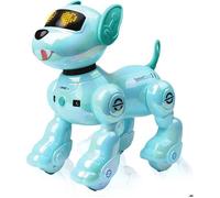VATOS Chien Robot Télécommandé Enfant, Programmable, 17 Fonctions Interactives, Danse et Musique, Rechargeable USB
