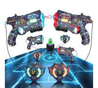 VATOS Ensemble Rechargeable Laser Tag Comprenant 2 Pistolets et 2 Gilets - Pistolet Laser Tag Sync à données infrarouges en Temps réel avec lumière Lumineuse, Jeu Lazer Tag pour Adultes