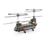 VATOS Hélicoptère RC de Sauvetage - Jouet Télécommandé 2.4GHz avec Batterie 20min Lumières LED Cadeau Enfants 8+