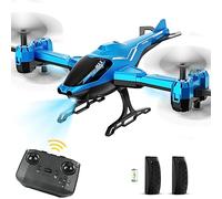 VATOS Hélicoptère RC télécommandé 2.4G, Super Fonction Tout en 1, 360° Flip, évitement des Obstacles, décollage/atterrissage à Une Touche, avec lumière LED Cadeaux pour Enfants et Adultes