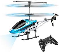 VATOS Hélicoptère Télécommandé RC Avion avec LED Télécommande 2.4Ghz & 3 Canaux Cadeau Enfants