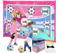 VATOS Jeu de ballon de football pour enfants, intérieur et extérieur, jeu de but de football avec balles, buts pliables en flanelle, anniversaire pour garçons et filles de 3, 4, 5, 6, 7, 8 ans