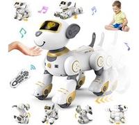 VATOS Jouet Robot Chien Télécommandé Enfants - Interactif Chien Robot Programmable 17 Fonctions Cadeaux Jouets pour Filles Garçons G