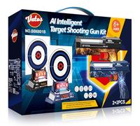 VATOS Lot de 2 cibles intelligentes avec Pistolet Laser Rechargeable, système de comptage électronique Automatique et commentaires vocaux en Temps réel ; Jeu de tir pour Enfants à partir de 6+