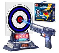 VATOS Pistolet Jouet avec kit de cibles intelligentes, Pistolet Rechargeable avec Score électronique et Annonce vocale, Jouet de tir sur Cible d'intérieur et d'extérieur pour Les Enfants de 10+