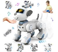 VATOS Robot chien enfant jouet télécommandé - Toucher interactif et suivi - Chien robot avec 17 fonctions - Danse programmable - Musique RC - Jouet pour fille de 3 à 12 ans