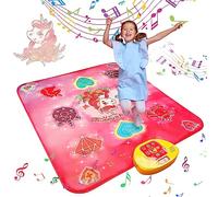 VATOS Tapis de Danse pour Filles - Tapis de Jeu de Danse Musicale pour Enfants de 3 4 5 6 7 8 9 Ans et Plus | Volume réglable et lumières LED 5 Jeux de Danse 3 Niveaux de défi Cadeaux pour Les Filles