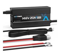 VATRER Power Chargeur de Batterie au Lithium à Charge Rapide 14,6 V AC-DC LiFePO4 pour Batterie au Lithium 12 V, avec Protection Multiple et indicateur LED, Ventilateur de Refroidissement intégré