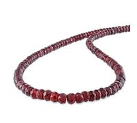Vatslacreations Collier de pierres précieuses de grenat rouge naturel de 4 à 5 mm, argent sterling 925 facetté fait à la main avec perles de pierre de naissance de janvier, cadeau pour elle, pierre