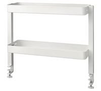VATTENKAR Étagère à deux niveaux pour bureau, organiseur, blanc 49x15 cm