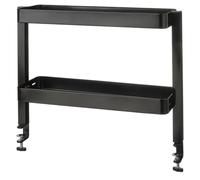 VATTENKAR Étagère à deux niveaux pour bureau, organiseur, noir 49x15 cm
