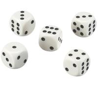 Vauchier - Jeu de 5 Dés 18mm Yam's Haute Qualité - Boîte de Rangement Plastique Sous Blister - Set de Dés Traditionnels pour Jeux de Société - Format Voyage - Accessoire de Jeu Robuste