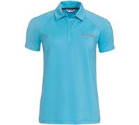 Vaude Skomer Polo pour Femme, Femme, T-Shirt, 413179800340, Bleu Transparent, Taille 34
