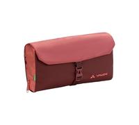 VAUDE Trousse de Toilette WegaWash Rouge avec Miroir intégré, Porte-Brosse à Dents et Crochet de Suspension, Trousse de Toilette rembourrée avec répartition intérieure Bien pensée