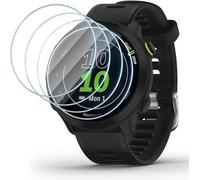 Vauki 4 Pièces Verre Trempé pour Garmin Forerunner 55/45/45S/245, HD-Transparent Protection Écran, Dureté 9H, Anti-rayure, Sans Bulle, Haute Sensibilité, Installation Facile Ecran Film Protecteur