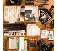Vauki 94 Pièces Ensemble d'autocollants pour Scrapbooking, Paquets de Papier Scrapbooking Vintage avec Bandes de Film, Autocollants pour Albums, Accessoires de Journaling pour Loisirs Créatifs DIY