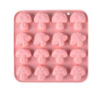 Vauki Champignon Silicone Moule, Moule Chocolat, Motif Champignon Silicone, 16 Cavité Mignon Champignon Moules Pour Glace Gummy Cookie Glace Gummy Chocolat Fondant