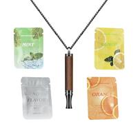 Vauki Collier de Respiration pour Soulager l'anxiété avec Filtre de Résistance, Collier Acier Inoxydable Femme Homme, Chaîne de Pleine Conscience pour Soulager Stress Meditation Relaxation