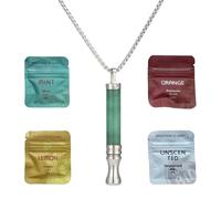 Vauki Collier de Respiration pour Soulager l'anxiété avec Filtre de Résistance, Collier Acier Inoxydable Femme Homme, Chaîne de Pleine Conscience pour Soulager Stress Meditation Relaxation