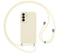 Vauki Coque avec Cordon pour Samsung Galaxy S25 FE,Protection Antichoc Collier Lanière,Étui Housse Portable Lanyard Case pour Samsung S25FE 6.7" Arrière Translucide Givrée Anti-Traces de Doigts,Blanc