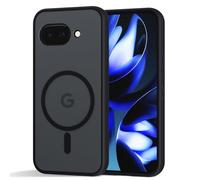 Vauki Coque Magnétique pour Google Pixel 9a, Compatible avec MagSafe, Etui Translucide Mat Arrière Housse Fine Antichoc TPU + PC Protection Case pour Pixel 9a 6.3 Pouces, Noir
