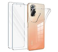 Vauki Coque pour Xiaomi Redmi Note 10 Pro 4G avec Verre Trempé Protection écran 2 Pièces,Housse Etui Silicone TPU Souple Transparente Film Protection,Antichoc Case pour Redmi Note 10 Pro 4G 6.67"
