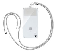 Vauki Lanière pour Chaîne de Téléphone Portable Universelle avec Patch, Sangle de cou Corde Mobile Suspendue en Nylon Réglable Détachable pour la Plupart des Téléphones pour iPhone Samsung Xiaomi-Gris