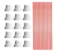 Vauki Lot de 15 têtes de pulvérisation de rechange universelles pour bombes aérosols, têtes de pulvérisation de rechange avec tube capillaire, accessoire pratique pour graffiti et spray de peinture