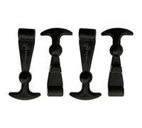 Vauki Lot de 4 supports de capot, fermeture de capot en caoutchouc, poignée en T, couvercle de fixation, fermeture de capot en caoutchouc élastique pour tracteur, voiture, moteur, boîte à outils