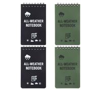 Vauki Mini carnets imperméables - Reliure spirale de poche, 4 carnets et blocs-notes portables pour toutes les conditions météorologiques, carnets de poche pour les activités de plein air