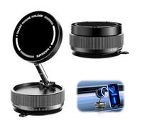 Vauki Support Téléphone Voiture Magnétique Universel - Ventouse Renforcée & Rotation 360°, Compatible iPhone 12+ (MagSafe) et Android à Dos Magnétique