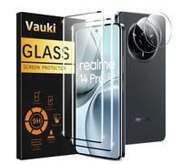 Vauki Verre Trempé pour Realme 14 Pro Plus 5G/Realme 14 Pro+ 5G Protection D'écran Film avec Caméra Arrière Protecteur,Dureté 9H Vitre écran,Anti Rayures Sans Bulless HD Haute Sensibilité,[2+2Pièces]