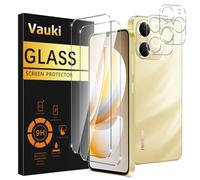 Vauki Verre Trempé pour Realme Note 70 4G/Note 70T Protection D'écran Film avec Caméra Arrière Protecteur,Dureté 9H Vitre écran,Anti Rayures Sans Bulless HD Transparent Haute Sensibilité,[2+2Pièces]