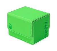 Vault X boîte de rangement latérale pour cartes à collectionner, plus de 100 cartes sous pochettes, matériau Exo-Tec premium, couvercle magnétique amovible, pour MTG Commander, JCC (Vert fluo)
