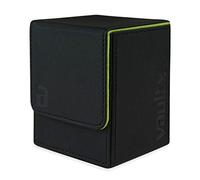 Vault X Boîte de Rangement pour Cartes à Collectionner Rigide, 80+ Cartes avec Protège-Cartes, Matériau Exo-Tec, Boîte de Rangement, Couvercle Magnétique, MTG Commander, TCG (Noir/Vert électrique)