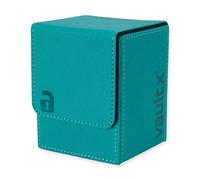 Vault X Boîte de Rangement pour Cartes à Collectionner Rigide, 80+ Cartes avec Protège-Cartes, Matériau Exo-Tec, Boîte de Rangement, Couvercle Magnétique Amovible, pour MTG Commander, TCG (Sarcelle)