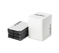 Vault X Boîte Deck Box pour Cartes à Collectionner et 150 Protèges-Cartes Noirs, Convient pour 100+ Cartes Protégées, Grand Format Standard, Boîte de Rangement, pour le Jeu MTG Commander, TCG (Blanc)
