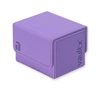 Vault X Boîte Ouverture latérale modulaire Exo-Tec pour plus de 100 cartes JCC, couvercle magnétique amovible, compatible avec les cartes Commander et Standard (Violette)