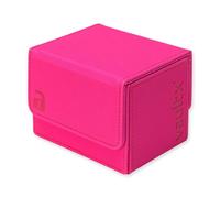 Vault X Boîte Ouverture latérale modulaire Exo-Tec pour plus de 100 cartes JCC, couvercle magnétique amovible, compatible avec les cartes Commander et Standard (Rose Fluo)
