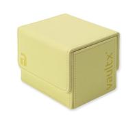 Vault X Boîte Ouverture latérale modulaire Exo-Tec pour plus de 100 cartes JCC, couvercle magnétique amovible, compatible avec les cartes Commander et Standard (Jaune Pastel)