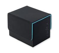 Vault X Boîte Ouverture latérale modulaire Exo-Tec pour plus de 100 cartes JCC, couvercle magnétique amovible, compatible avec les cartes Commander et Standard (Noir/Bleu)
