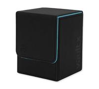 Vault X Boîte Ouverture par le haut modulaire Exo-Tec pour 100+ cartes JCC, couvercle magnétique, compatible avec les cartes Commander et Standard (Noir/Bleu)