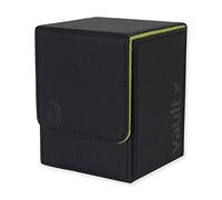 Vault X Boîte Ouverture par le haut modulaire Exo-Tec pour 100+ cartes JCC, couvercle magnétique, compatible avec les cartes Commander et Standard (Noir/Vert)