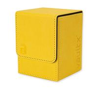 Vault X Boîte Ouverture par le haut modulaire Exo-Tec pour 100+ cartes JCC, couvercle magnétique, compatible avec les cartes Commander et Standard (Jaune)