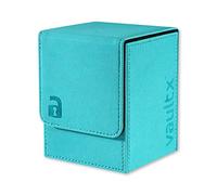 Vault X Boîte Ouverture par le haut modulaire Exo-Tec pour 100+ cartes JCC, couvercle magnétique, compatible avec les cartes Commander et Standard (Sarcelle)