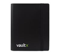 Vault X Classeur à 4 poches, 160 cartes, standard, 20 pages à chargement latéral, pour jeux de cartes à collectionner, sport, TCG (noir)