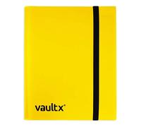 Vault X Classeur à 9 poches, 360 cartes, standard, 20 pages à chargement latéral, pour jeux de cartes à collectionner, sports, JCC (jaune)