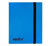 Vault X Classeur à Cartes de Collection 4 Poches avec Sangle, 160 Cartes, Format Standard, 20 Pages à Chargement Latéral, Classeur pour Jeux de Cartes à Collectionner, Sports, TCG (Bleu)