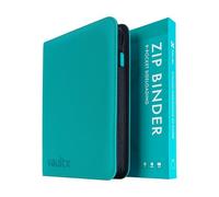 Vault X Classeur à Cartes de Collection 9 Poches avec Fermeture Éclair, 360 Cartes, Matériau d’Album Premium Exo-Tec, 20 Pages à Chargement Latéral, Jeux, Sports, TCG (Sarcelle)