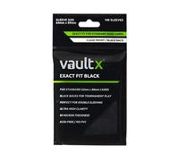 Vault X Protèges-Cartes Ajustement Parfait Noirs, Souples, Haute Transparence, Pochettes Intérieures avec Dos Noir pour Tournois Compétitifs, Jeux de Cartes à Collectionner, Sports, TCG (Lot de 100)